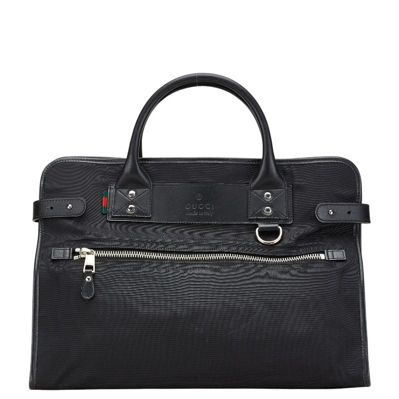 グッチ グッチシマ シェリーライン ハンドバッグ ビジネスバッグ 246410 ブラック レザー キャンバス メンズ GUCCI 【中古】