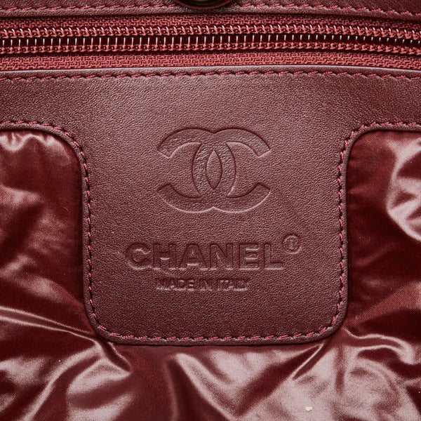 シャネル コココクーン  ハンドバッグ トートバッグ ブラック ナイロン レザー レディース CHANEL 【中古】
