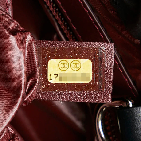 シャネル コココクーン  ハンドバッグ トートバッグ ブラック ナイロン レザー レディース CHANEL 【中古】