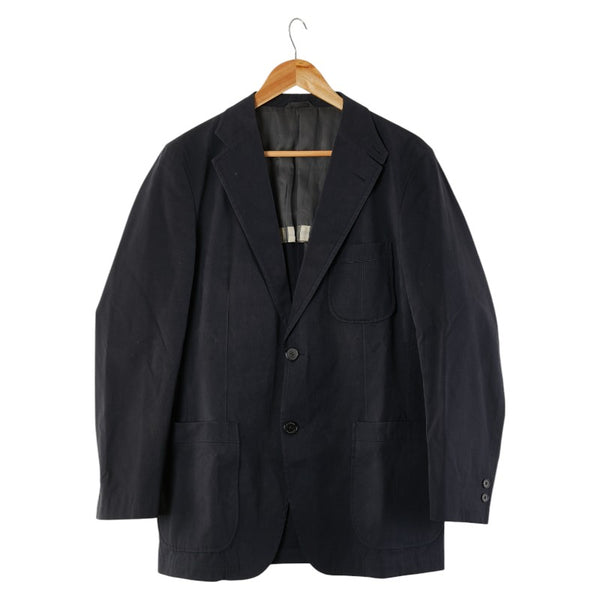 バーバリー シングル テーラードジャケット サイズ：L ダークグレー コットン ポリエステル キュプラ メンズ BURBERRY 【中古】