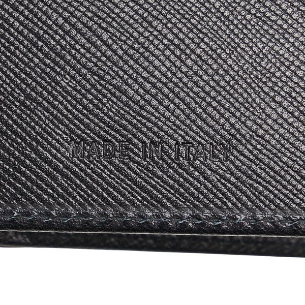 プラダ 三角ロゴプレート 二つ折り財布 M668 ブラック ナイロン レザー レディース PRADA 【中古】