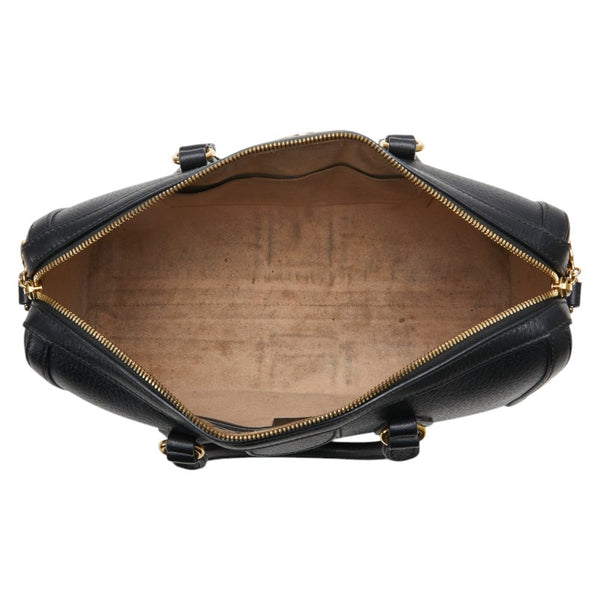 グッチ シェリーライン ミニボストン ハンドバッグ ショルダーバッグ 2WAY 524532 ブラック レザー レディース GUCCI 【中古】