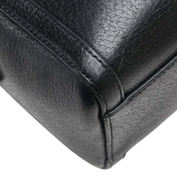 グッチ シェリーライン ミニボストン ハンドバッグ ショルダーバッグ 2WAY 524532 ブラック レザー レディース GUCCI 【中古】