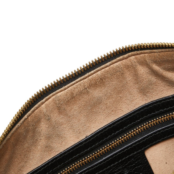 グッチ シェリーライン ミニボストン ハンドバッグ ショルダーバッグ 2WAY 524532 ブラック レザー レディース GUCCI 【中古】