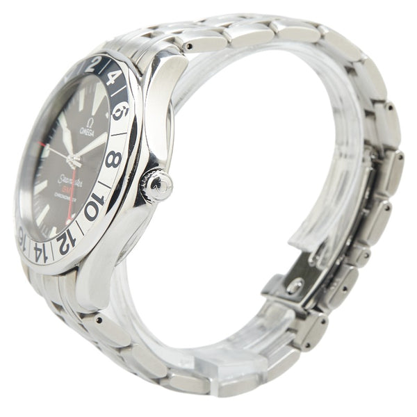 オメガ 50周年記念 シーマスター300 GMT  腕時計 2234.50 自動巻き ブラック文字盤 ステンレススチール メンズ OMEGA 【中古】