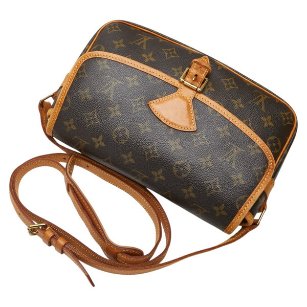 ルイ ヴィトン モノグラム ソローニュ 斜め掛け ショルダーバッグ M42250 ブラウン PVC レザー レディース LOUIS VUITTON 【中古】