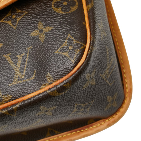 ルイ ヴィトン モノグラム ソローニュ 斜め掛け ショルダーバッグ M42250 ブラウン PVC レザー レディース LOUIS VUITTON 【中古】
