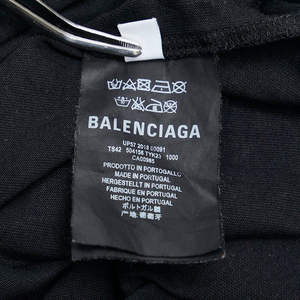 バレンシアガ BBロゴ Tシャツ サイズ：XS 504156 ブラック コットン レディース BALENCIAGA 【中古】