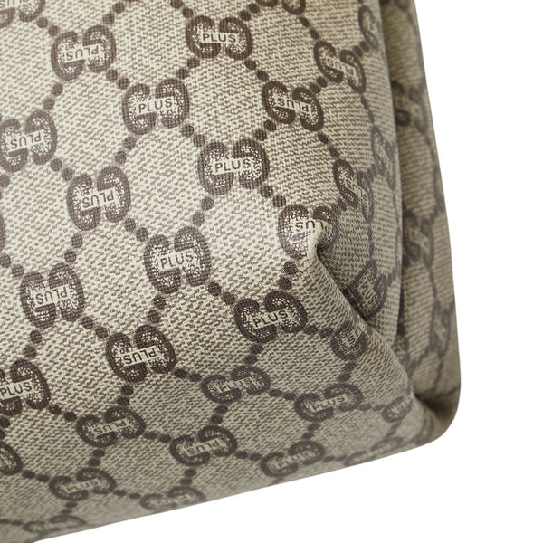 グッチ オールドグッチ GGプラス トートバッグ ベージュ マルチカラー PVC レザー レディース GUCCI 【中古】