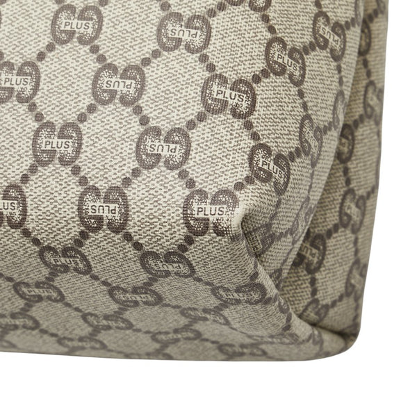 グッチ オールドグッチ GGプラス トートバッグ ベージュ マルチカラー PVC レザー レディース GUCCI 【中古】