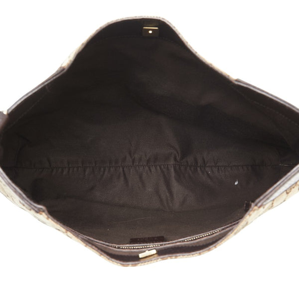 グッチ GGキャンバス ホースビット ワンショルダーバッグ 137386 ベージュ ブラウン キャンバス レディース GUCCI 【中古】