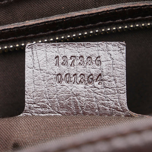 グッチ GGキャンバス ホースビット ワンショルダーバッグ 137386 ベージュ ブラウン キャンバス レディース GUCCI 【中古】