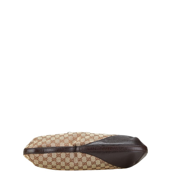 グッチ GGキャンバス ホースビット ワンショルダーバッグ 137386 ベージュ ブラウン キャンバス レディース GUCCI 【中古】