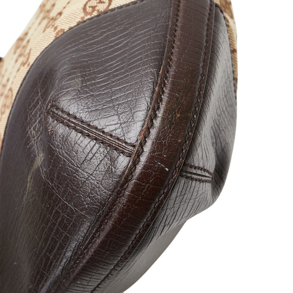 グッチ GGキャンバス ホースビット ワンショルダーバッグ 137386 ベージュ ブラウン キャンバス レディース GUCCI 【中古】