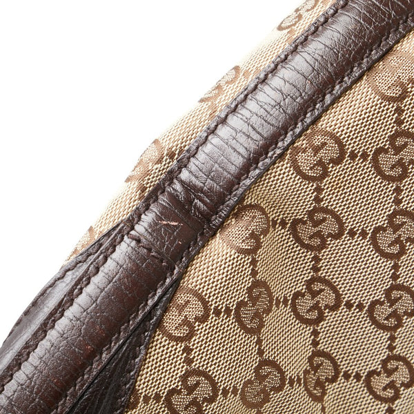 グッチ GGキャンバス ホースビット ワンショルダーバッグ 137386 ベージュ ブラウン キャンバス レディース GUCCI 【中古】