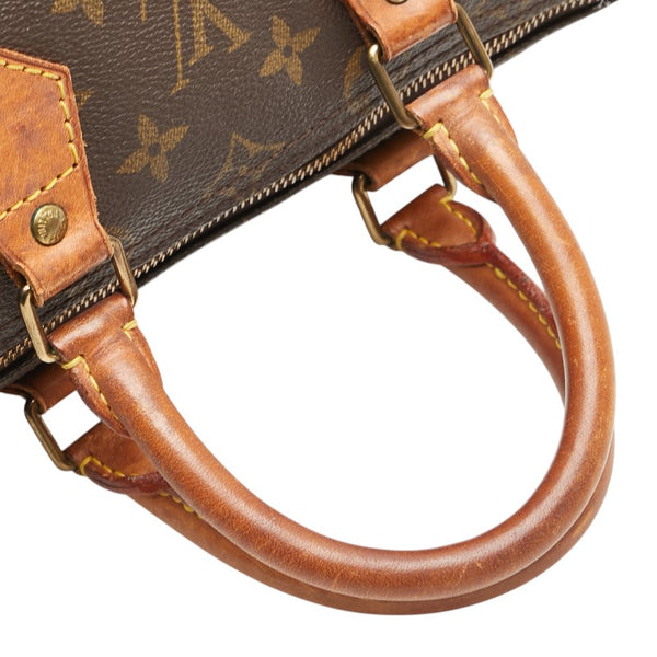 ルイ ヴィトン モノグラム スピーディ25 ミニボストンバッグ ハンドバッグ M41528 ブラウン PVC レザー レディース LOUIS VUITTON 【中古】