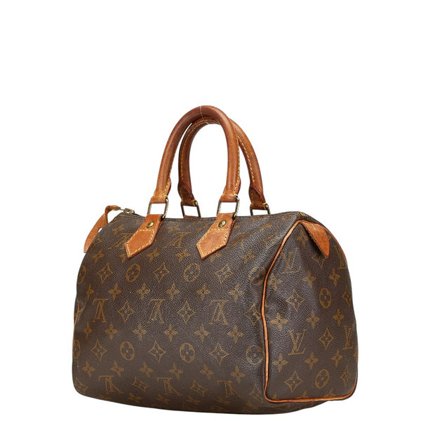ルイ ヴィトン モノグラム スピーディ25 ミニボストンバッグ ハンドバッグ M41528 ブラウン PVC レザー レディース LOUIS VUITTON 【中古】