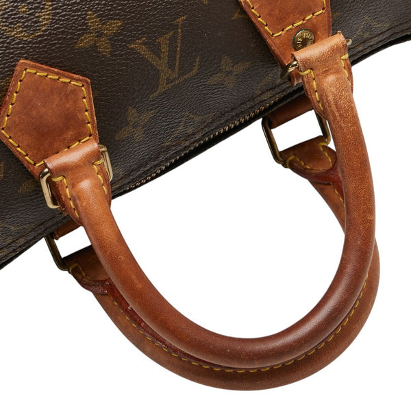 ルイ ヴィトン モノグラム スピーディ25 ミニボストンバッグ ハンドバッグ M41528 ブラウン PVC レザー レディース LOUIS VUITTON 【中古】
