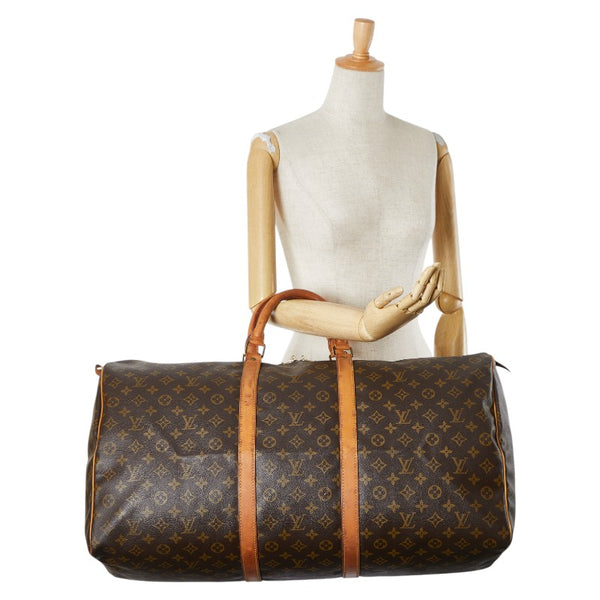 ルイ ヴィトン モノグラム キーポル60 ボストンバッグ M41422 ブラウン PVC レザー レディース LOUIS VUITTON 【中古】