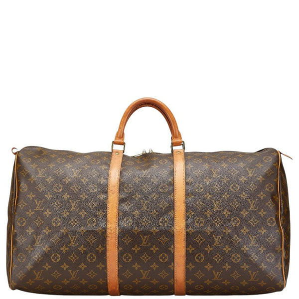 ルイ ヴィトン モノグラム キーポル60 ボストンバッグ M41422 ブラウン PVC レザー レディース LOUIS VUITTON 【中古】