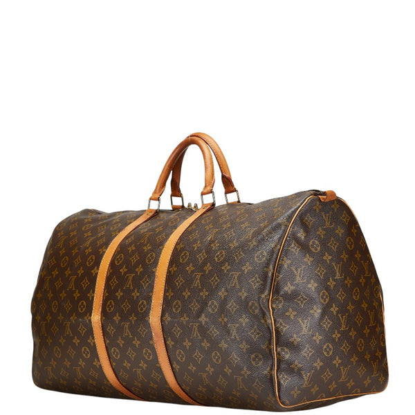 ルイ ヴィトン モノグラム キーポル60 ボストンバッグ M41422 ブラウン PVC レザー レディース LOUIS VUITTON 【中古】
