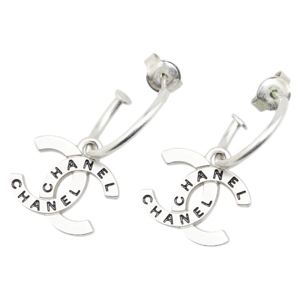 シャネル ココマーク フープ ピアス シルバー メタル レディース CHANEL 【中古】