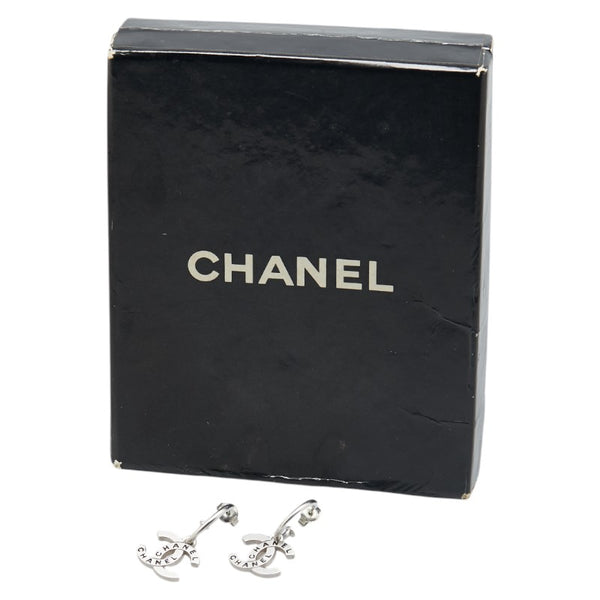 シャネル ココマーク フープ ピアス シルバー メタル レディース CHANEL 【中古】