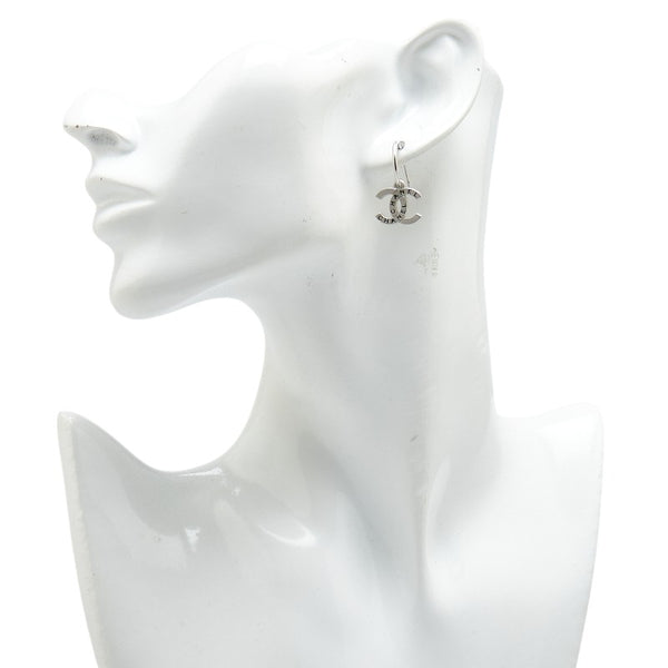 シャネル ココマーク フープ ピアス シルバー メタル レディース CHANEL 【中古】