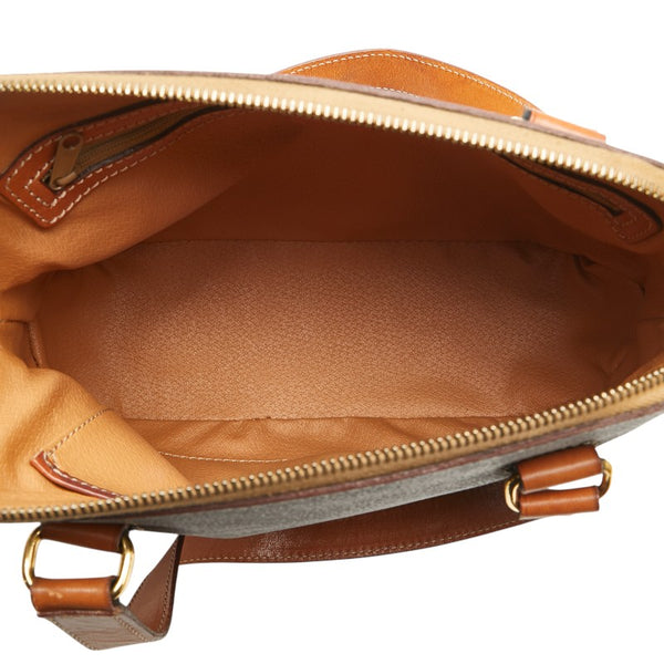 セリーヌ マカダム ハンドバッグ ショルダーバッグ 2WAY ブラウン PVC レザー レディース CELINE 【中古】