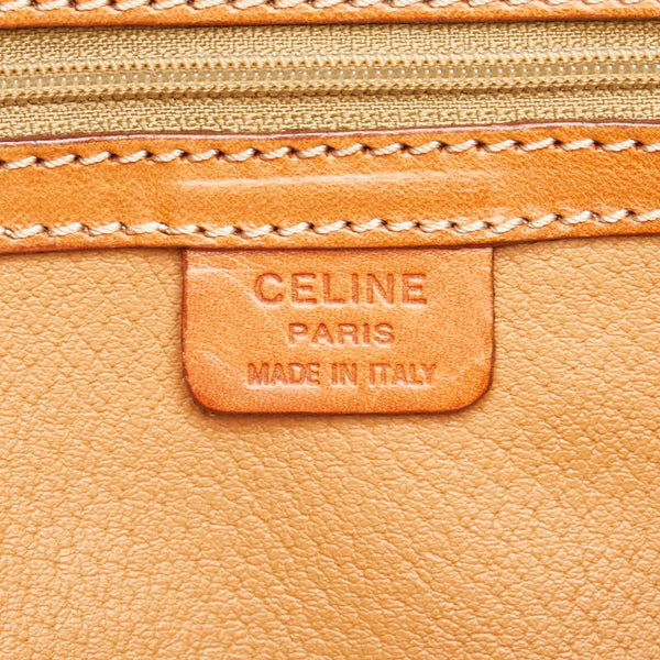 セリーヌ マカダム ハンドバッグ ショルダーバッグ 2WAY ブラウン PVC レザー レディース CELINE 【中古】
