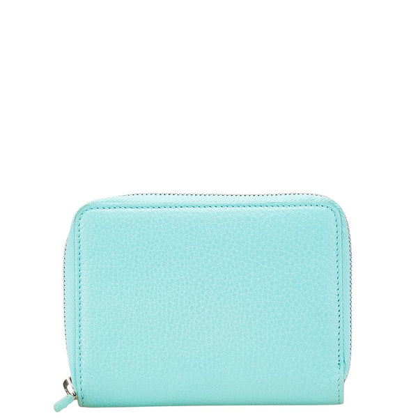 ティファニー 二つ折り財布 ティファニーブルー レザー レディース TIFFANY&Co. 【中古】