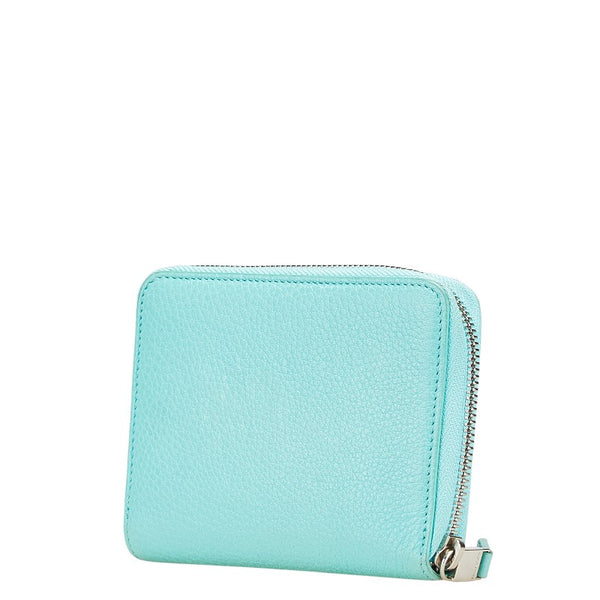ティファニー 二つ折り財布 ティファニーブルー レザー レディース TIFFANY&Co. 【中古】