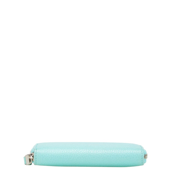 ティファニー 二つ折り財布 ティファニーブルー レザー レディース TIFFANY&Co. 【中古】