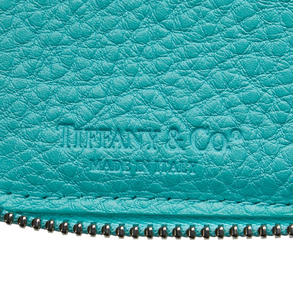 ティファニー 二つ折り財布 ティファニーブルー レザー レディース TIFFANY&Co. 【中古】