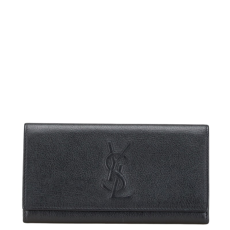 サンローラン YSLロゴ 長財布 352905 ブラック レザー レディース SAINT LAURENT 【中古】