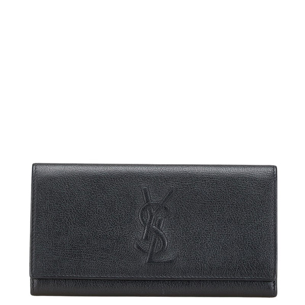 サンローラン YSLロゴ 長財布 352905 ブラック レザー レディース SAINT LAURENT 【中古】