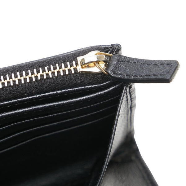 サンローラン YSLロゴ 長財布 352905 ブラック レザー レディース SAINT LAURENT 【中古】