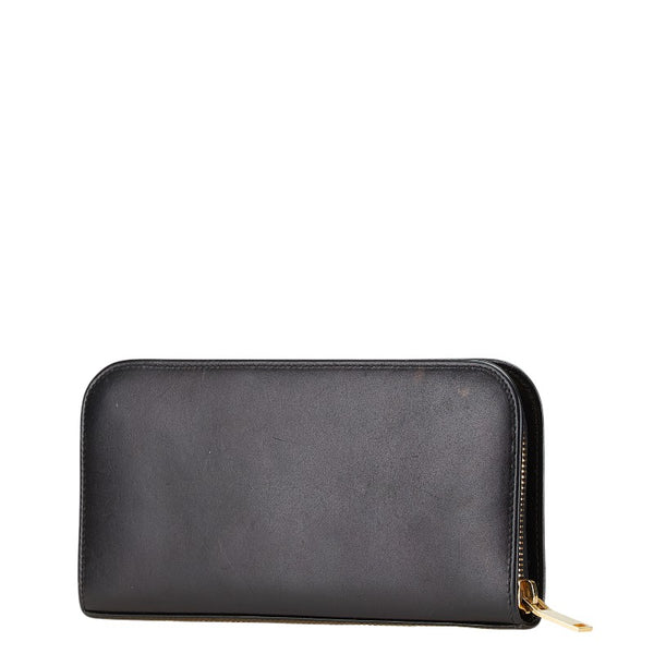 サンローラン ラウンドファスナー 長財布 326599 ブラック レザー レディース SAINT LAURENT 【中古】