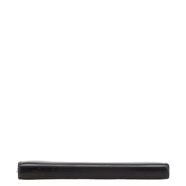 サンローラン ラウンドファスナー 長財布 326599 ブラック レザー レディース SAINT LAURENT 【中古】