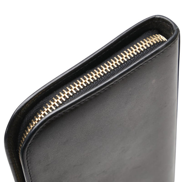 サンローラン ラウンドファスナー 長財布 326599 ブラック レザー レディース SAINT LAURENT 【中古】
