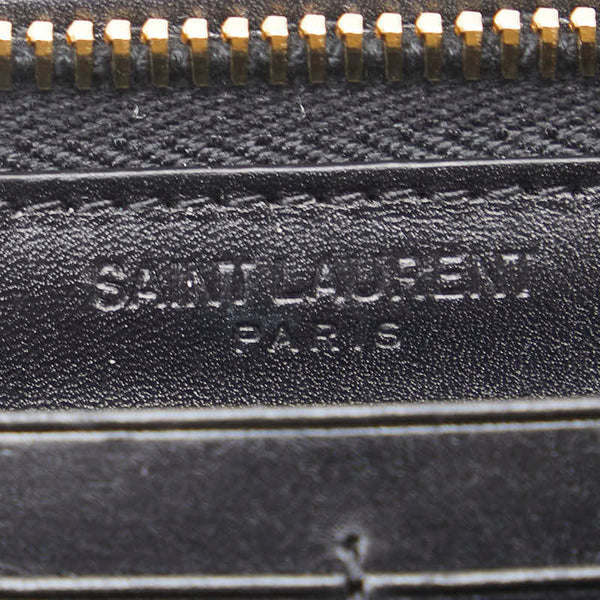 サンローラン ラウンドファスナー 長財布 326599 ブラック レザー レディース SAINT LAURENT 【中古】