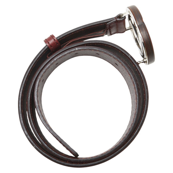 グッチ インターロッキングG ベルト 90/36 245863 ボルドー ワインレッド レザー メンズ GUCCI 【中古】
