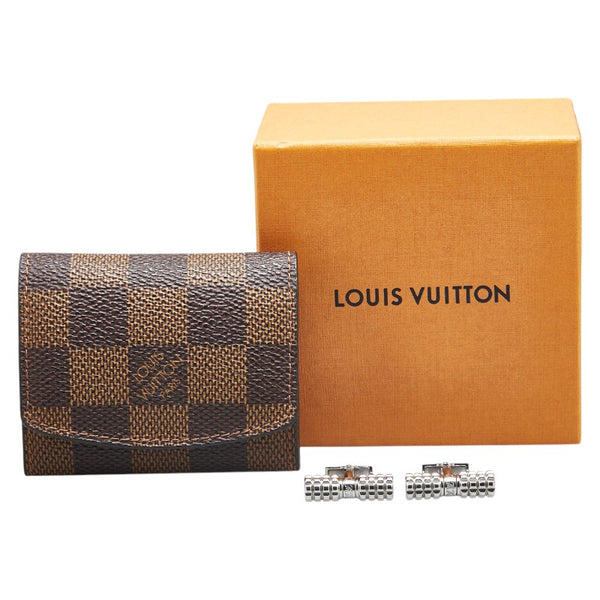 ルイ ヴィトン ブトン ドゥ マンシェット ディジット カフス M66358 シルバー メタル メンズ LOUIS VUITTON 【中古】