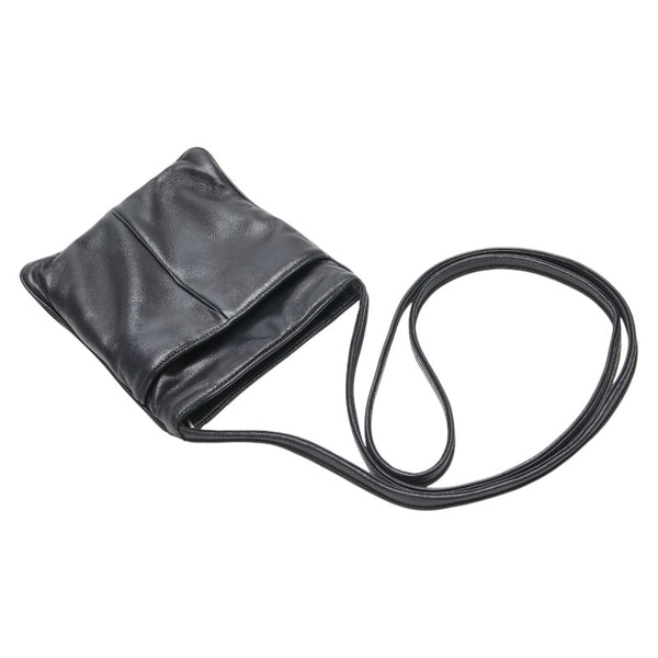 ロエベ ミニショルダーバッグ ポシェット ブラック レザー レディース LOEWE 【中古】