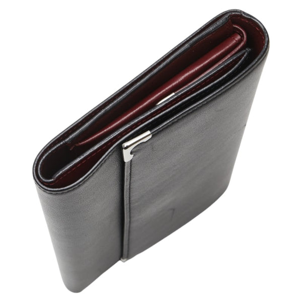 カルティエ 三つ折り財布 L3000599 ブラック レザー メンズ CARTIER 【中古】