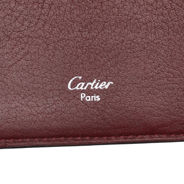 カルティエ 三つ折り財布 L3000599 ブラック レザー メンズ CARTIER 【中古】