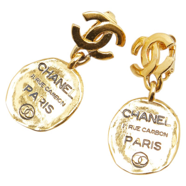 シャネル ココマーク 31 RUE CAMBON PARIS イヤリング スイング ゴールド メッキ レディース CHANEL 【中古】