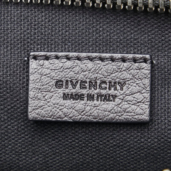 ジバンシー パンドラ スタッズ ビジュー クラッチバッグ ブラック シルバー レザー レディース Givenchy 【中古】