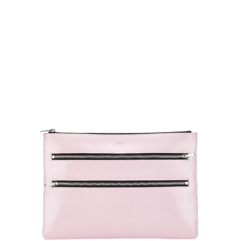 セリーヌ クラッチバッグ ピンク レザー レディース CELINE 【中古】