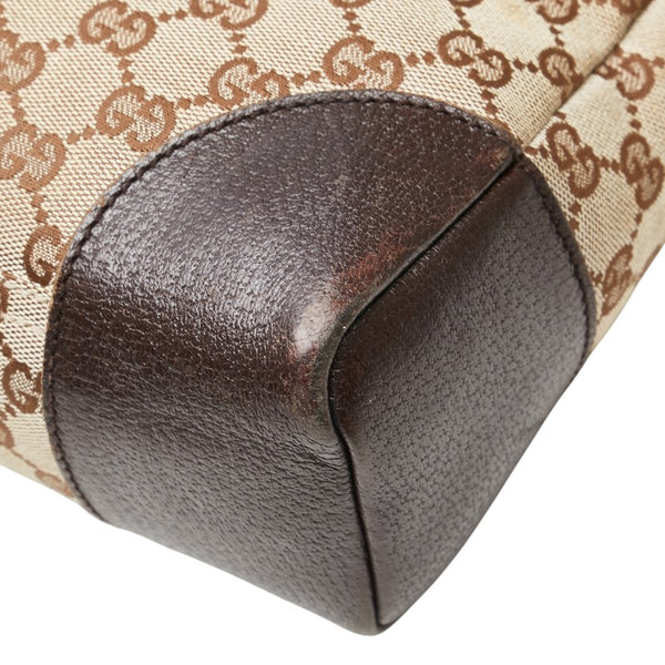 グッチ GGキャンバス ショルダーバッグ 114273 ベージュ ブラウン キャンバス レザー レディース GUCCI 【中古】